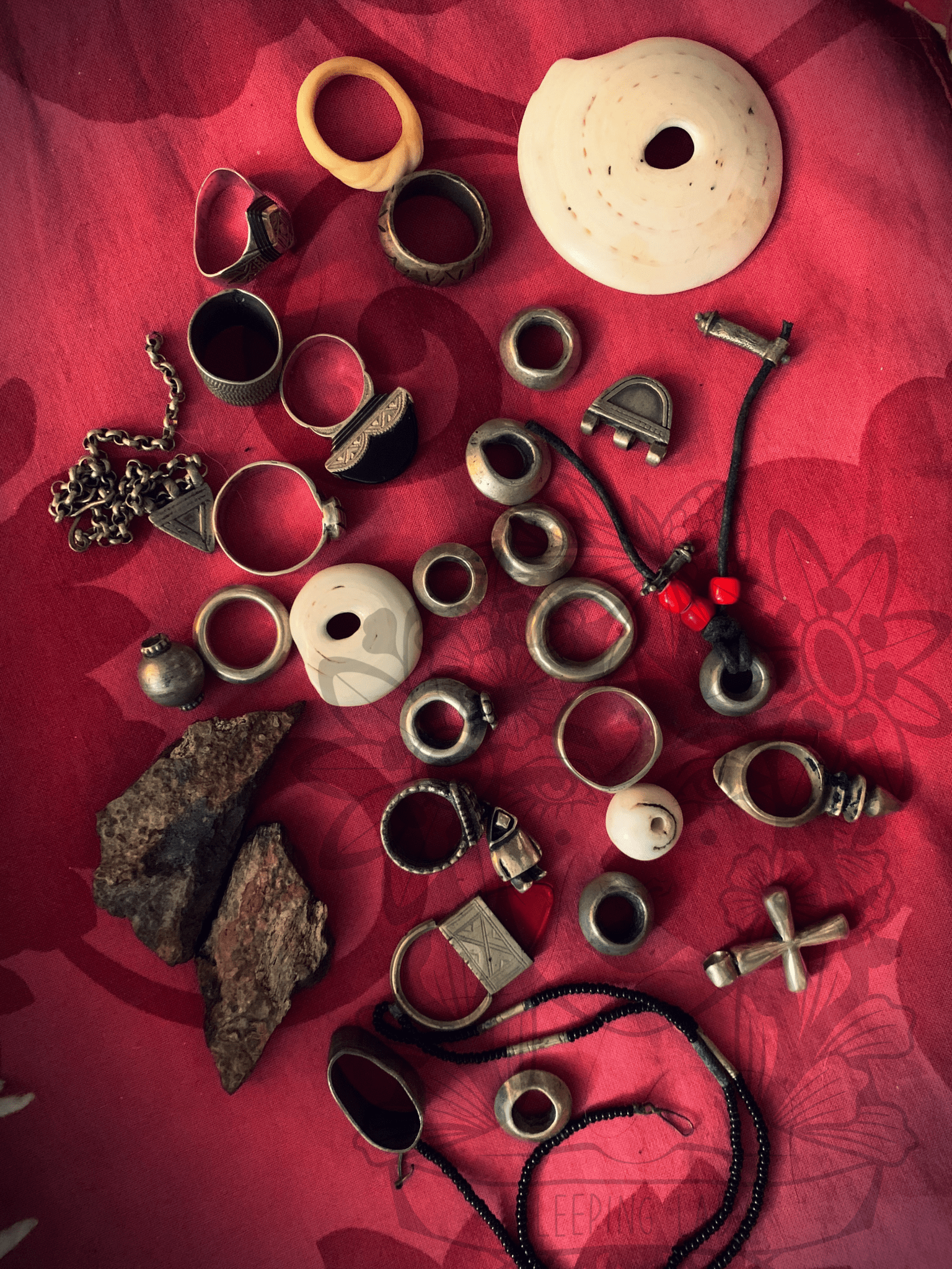  Antique jewelry from North Africa. Ethiopian bands, telsums, Tuareg, ivory,    